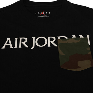 耐克 NIKE 男子 T恤 AS M J CAMO POCKET MASHUP TEE 运动服 CZ0595-010 黑色 M码