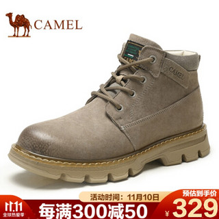 骆驼（CAMEL） 男靴日常百搭休闲鞋潮流时尚工装靴 A042353184 太空灰 42