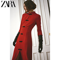 ZARA 新款 女装 绳结扣连衣裙 07563261600