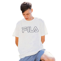 FILA 斐乐 男士运动T恤 FM181782-100 白色 L