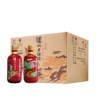 LUZHOULAOJIAO 泸州老窖 泸州老酒坊耀顺 52度 浓香型白酒 500ml*2瓶*3箱