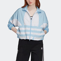 阿迪达斯官网adidas 三叶草 男女装春秋运动外套  粉蓝/白/FM2580 34