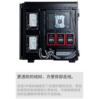 ALLOYMODERNIST 合金水冷 酷冷至尊金牌V650 V750等系列全模组电源编织网定制线 黑色 CPU8+8大机箱高配套装