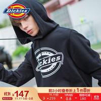 Dickies卫衣 秋冬 纯色logo印花 宽松休闲卫衣 连帽卫衣 DK007305 黑色 M