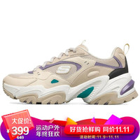 斯凯奇 SKECHERS 经典休闲鞋 女子运动鞋 老爹鞋 149510/NTPR 自然色/紫色 36.5码 US6.5码
