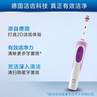 欧乐B（Oral-B）电动牙刷成人声波电动牙刷充电式旋转式成人情侣款电动牙刷 D12家庭装（晒单有礼）