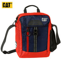 卡特彼勒卡特CAT美国斜挎包腰包胸包健身跑步时尚潮流斜挎包潮男83367 红色/蓝色