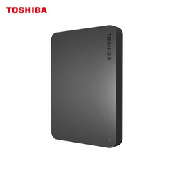 TOSHIBA 东芝 2TB 移动硬盘 新小黑A3系列 Type-C 商务黑 爆款 一根数据线连接电脑端为Type-C接头