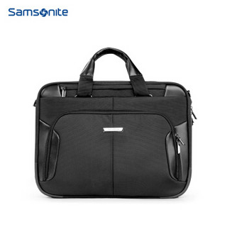 Samsonite 新秀丽 商务公文包男 大容量男士电脑手提包公务业务包BP0 黑色
