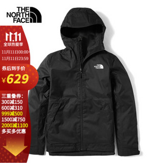 TheNorthFace北面冲锋衣男单层20秋冬上新户外防风防水外套 4NEL JK3/黑色 M/170