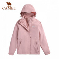 CAMEL 骆驼 户外冲锋衣 A0W11O8166 橡皮粉