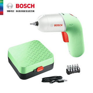 博世(BOSCH) 电动螺丝刀充电式起子机 家用工具箱套装手电钻 迷你全自动拧紧机 IXO 博世起子 白绿