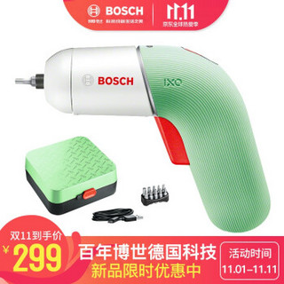 博世(BOSCH) 电动螺丝刀充电式起子机 家用工具箱套装手电钻 迷你全自动拧紧机 IXO 博世起子 白绿