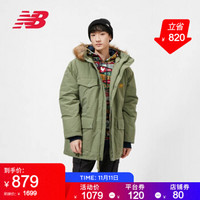 New Balance NB2020新款男款AMJ04349 70%灰鸭绒中长款保暖羽绒服 FRO M