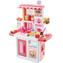 澳贝儿童玩具女孩男孩欢乐厨房过家家角色扮演亲子互动厨房切切乐 DL392401 欢乐厨房-粉红 *3件