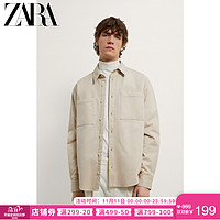 ZARA 新款 男装 秋冬口袋饰长袖衬衫式夹克外套 03057377712