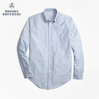 Brooks Brothers/布克兄弟男士20秋新棉质口袋款长袖衬衫休闲