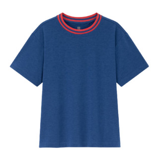 UNIQLO 优衣库 DRY-EX 儿童圆领短袖T恤 426859 蓝色 110cm