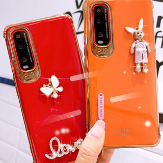oppo findx2手机壳奢华网红女神款适用OPPO FINDX2外壳潮牌手工DIY水钻蝴蝶步步高find x2气囊防摔硅胶保护套
