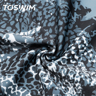 TOSWIM2020新款女士分体防晒健身游泳豹纹长裤运动瑜伽水母裤