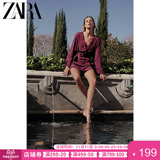 ZARA 新款 女装 配腰带提花连衣裙 04786246611