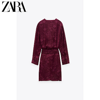 ZARA 新款 女装 配腰带提花连衣裙 04786246611