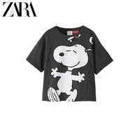 ZARA 新款 童装女童 花生漫画史努比印花T恤 02725700807