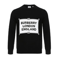BURBERRY 博柏利 男士圆领针织衫 80236601 黑色 M