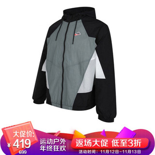 NIKE 耐克 男子 夹克 AS M NSW HE WR JKT WVN SIGN 运动服 CJ4359-084灰色 L码
