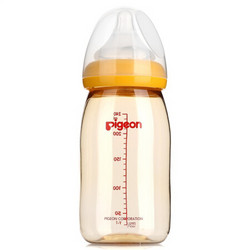 pigeon 贝亲 AA94 宽口径PPSU奶瓶 240ml 黄色 L码奶嘴