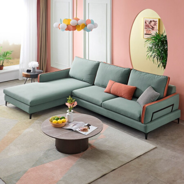 商品全友家居 沙发 现代简约绒布沙发 客厅l型3 转沙发可拆洗带贵妃榻