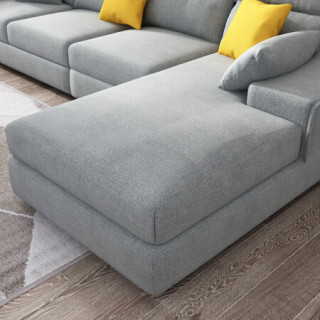 商品a家家具 现代简约布艺沙发客厅家具实木框架可拆洗大小户型植绒
