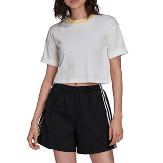 阿迪达斯 ADIDAS 三叶草 女子 CROP TOP 运动 T恤 FM3260 S码