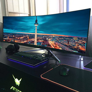 HKC 惠科 ANT491UC 49英寸 VA 曲面 FreeSync 显示器(3840×1080、144Hz、90%DCI-P3、HDR400）