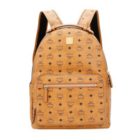 MCM 中性STARK系列经典印花干邑色PVC大号双肩背包 MMKAAVE07CO001