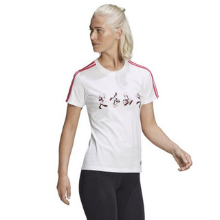 adidas 阿迪达斯 GYM TEE W 女子运动T恤 GQ0907 白色 S