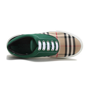 BURBERRY 博柏利 Vintage系列 男士低帮板鞋 80248821 典藏米色/绿色 42.5