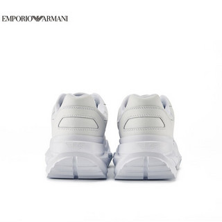 阿玛尼EMPORIO ARMANI奢侈品男装EA20秋冬男士牛皮休闲鞋 X4X324-XF499 WHITE-00152白色 9