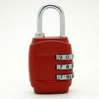 旅行用品旅行箱密码锁行李箱包锁健身房柜子密码锁拉杆箱小挂锁 红色