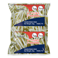 雪川 郁金香冷冻薯条 1/4细薯条 2kg家庭装 方便面食好搭档 速食（早餐 午餐 晚餐 夜宵）西餐小食 方便菜