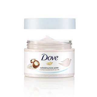 Dove 多芬 冰淇淋身体磨砂膏 米浆和夏威夷果 225ml*4