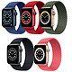 适用于applewatch6表带iwatchse手表编织单圈配件40mm苹果手表iwatch6智能手表表带4/5弹力硅胶腕带1/2/3新品