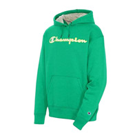 Champion Powerblend男士贴花连帽卫衣GF89H Green Myth L