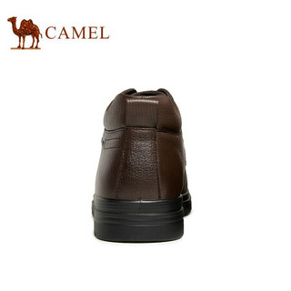 骆驼（CAMEL） 德比鞋加绒舒适商务时尚男士商务靴 A042211514 棕色 41