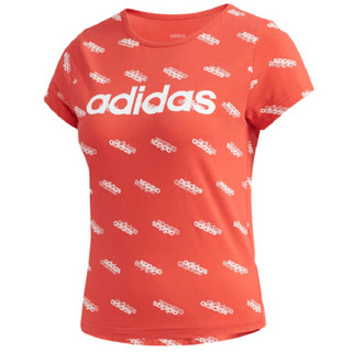 adidas 阿迪达斯 W FAV T 女子运动T恤 FM6192 荣耀红/白 S