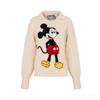 GUCCI 古驰 X Disney米奇 女士翻领毛衣 599245 XKA37 9192 象牙白 S