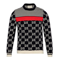 GUCCI 古驰 X Maison 男士圆领毛衣 496458 X9I07 4696 黑色 M