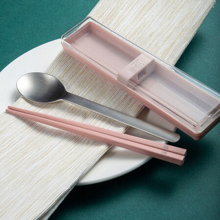 ZWILLING 双立人 筷子勺子套装餐具便携粉色 39181-004