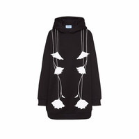 普拉达PRADA 女士黑色棉绒夹克 134615S202-1X7N-F0002 L