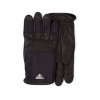 普拉达PRADA 男士黑色尼龙和软羊革手套 2GG095-303-F0002 9.5